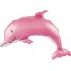 Шар (46''/117 см) Фигура, Счастливый дельфин, Розовый, 1 шт. Falali,  КИТАЙ