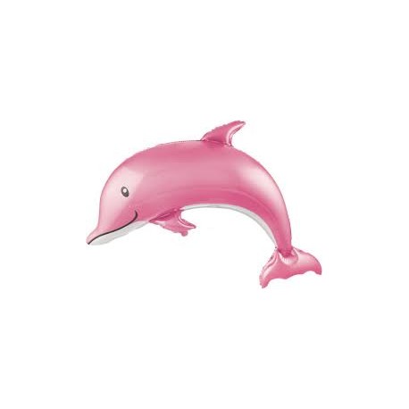 Шар (46''/117 см) Фигура, Счастливый дельфин, Розовый, 1 шт. Falali,  КИТАЙ