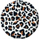 Шар (18''/46 см) Круг, Анималистика, Пятнистый окрас, Леопард, 1 шт.