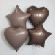 Шар (30''/76 см) Сердце какао сатин 1 шт.