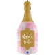 Шар (36''/91 см) Фигура, Бутылка, Свадебное Шампанское, Розовый, 1 шт. Grabo, Италия