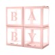 Набор коробок для воздушных шаров Baby,Нежно-розовый, 30*30*30 см, в упаковке 4 шт.