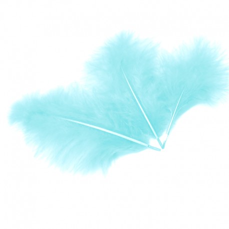 Перья, Премиум, Бирюзовый, 12-15 см, 30 шт. Китай