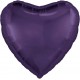 Шар (19''/48 см) Сердца Темно фиолетовый , 1 шт. Россия