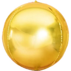 ВП Шар (15''/38 см) Сфера 3D, Золото, 1 шт. Falali, КИТАЙ