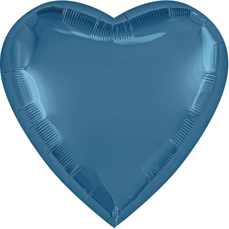 Шар (36''/91 см) Сердце, Сизый, 1 шт. Россия