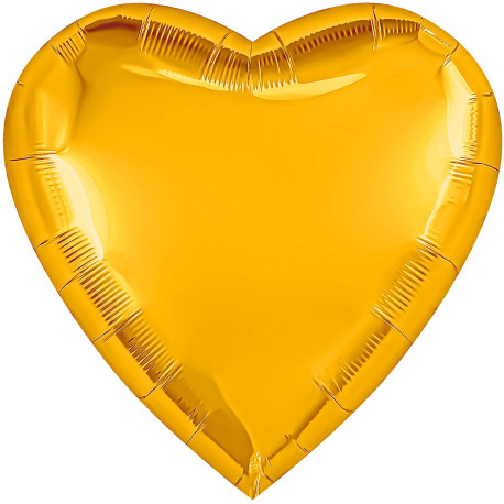 Шар (36''/91 см) Сердце, Янтарь 1 шт. Россия