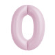 Шар (40''/102 см) Цифра, 0, Slim, Зефирный, в упаковке 1 шт. Россия