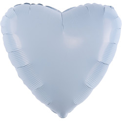Шар (36''/91 см) Сердце, Небесный 1 шт. Россия