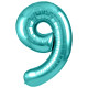 Шар (40''/102 см) Цифра, 9, Тиффани, Металлик, 1 шт. в уп. СмайлБерри