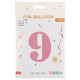 Шар (40''/102 см) Цифра, 9, Розовый, Матовый, 1 шт. в уп. СмайлБерри