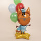 Шар 3D (48''/122 см) Фигура на подставке, Три Кота, Коржик, 1 шт. в уп. Россия