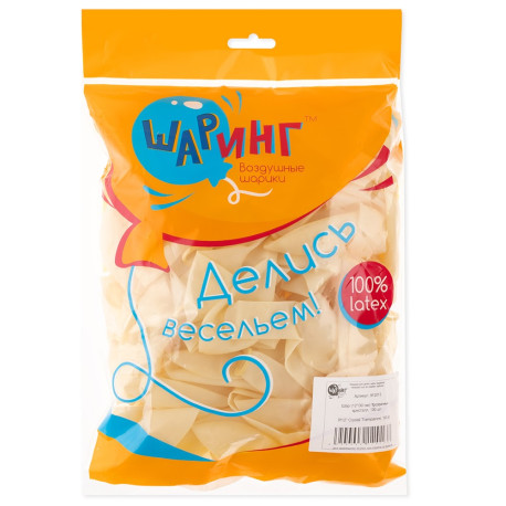 Шаринг Шар (12''/30 см), Прозрачный, кристалл, 100 шт. Китай