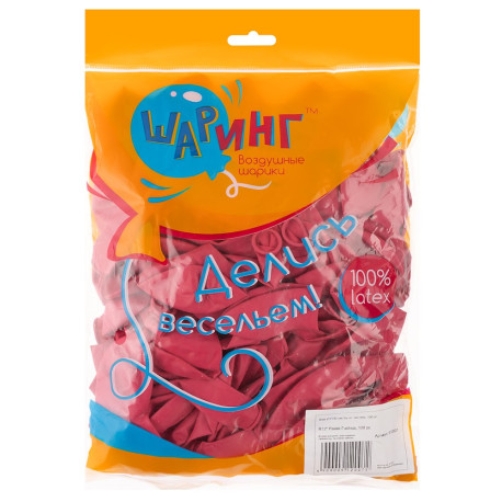 Шаринг Шар (12''/30 см), Фуше, пастель, 100 шт. Китай