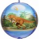 Шар (24''/61 см) Сфера 3D, Динозавры, 1 шт.