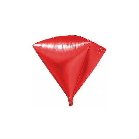 Шар 3D  (27''/69 см) Алмаз, Красный, 1 шт.