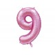 Цифра 9 розовый 40" Китай