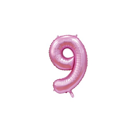 Цифра 9 розовый 40" Китай