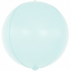 Шар (24''/61 см) Сфера 3D, Макарунс, Светло-голубой , 1 шт. Falali, КИТАЙ