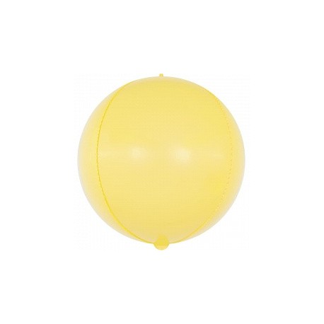 Шар (24''/61 см) Сфера 3D, Макарунс, Желтый, 1 шт. Falali,  КИТАЙ