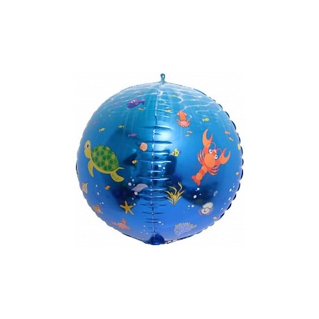 Шар (24''/61 см) Сфера 3D, Подводный мир, 1 шт. Falali,  КИТАЙ