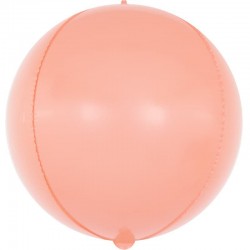 Шар (15''/38 см) Сфера 3D, Макарунс, Розовый коралл, 1 шт. Китай без скидки