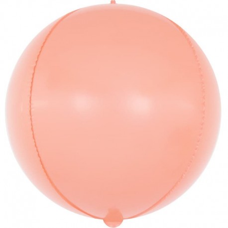 Шар (15''/38 см) Сфера 3D, Макарунс, Розовый коралл, 1 шт. Китай без скидки