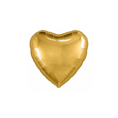 Шар (30''/76 см) Сердце, Золото, в упаковке 1 шт.