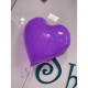 Шар (18''/46 см) Сердце , сиреневый пластик 1шт. Китай без скидки