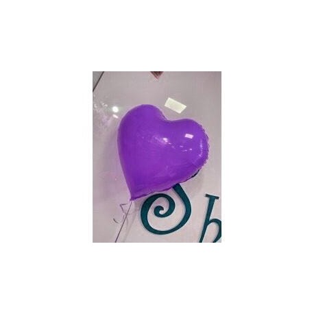 Шар (18''/46 см) Сердце , сиреневый пластик 1шт. Китай без скидки