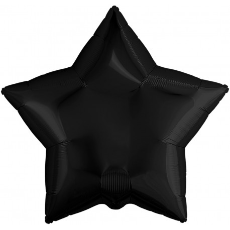 Шар (19''/48 см) Звезда, Черный, 1 шт.