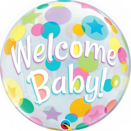 3D объемные шары Bubbles, ORBZ welcome baby 25860 Qualatex USA