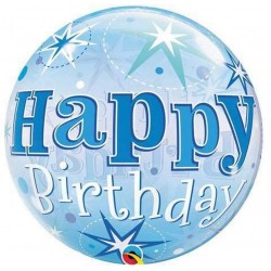 3D объемные шары Bubbles, ORBZ bday blue star 48433 Qualatex USA