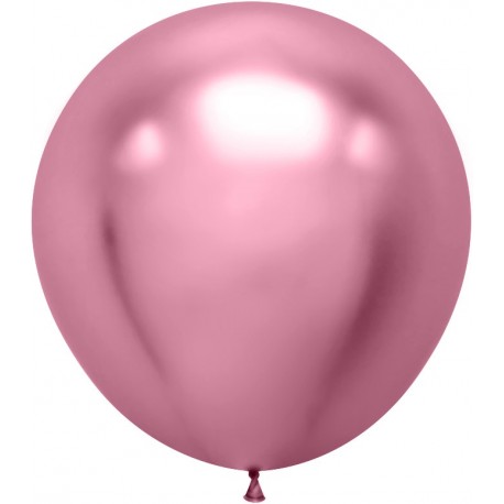 Шар (36/91см) Розовый, хром 1 шт.