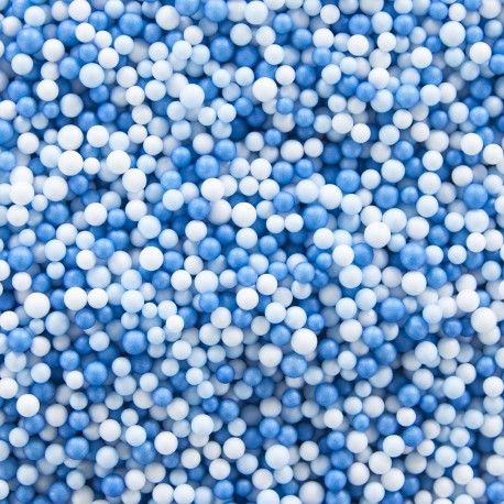 Шарики пенопласт, Цветной микс, Голубой/Синий, 2-4 мм, 10 гр. Россия
